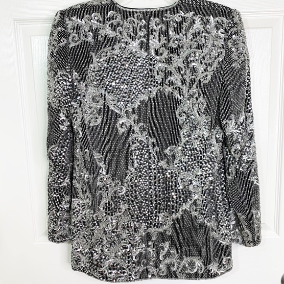 Escada Couture Silk Sequin Blazer Jacket - Picture 5 of 16
